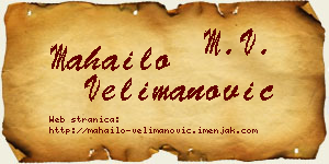 Mahailo Velimanović vizit kartica